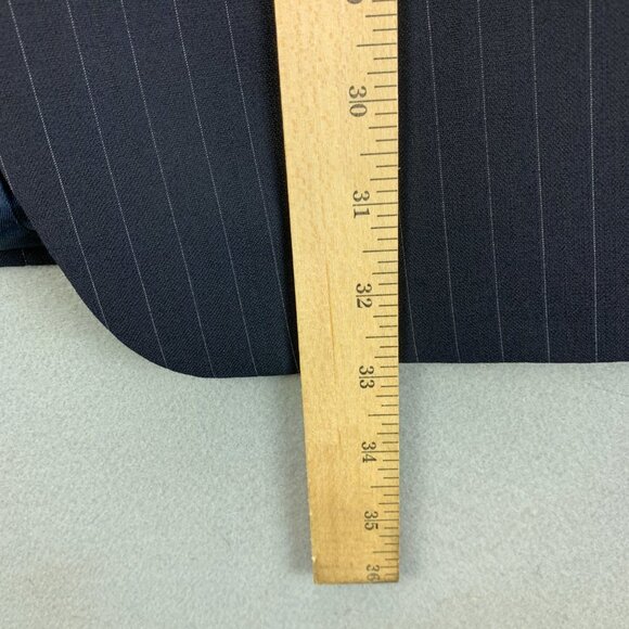 Daniel Cremieux Suit Mens 41R Pants 36 x‎ 28 Blue Pinstripe Loro Piana Wool 2pc - Picture 7 of 14